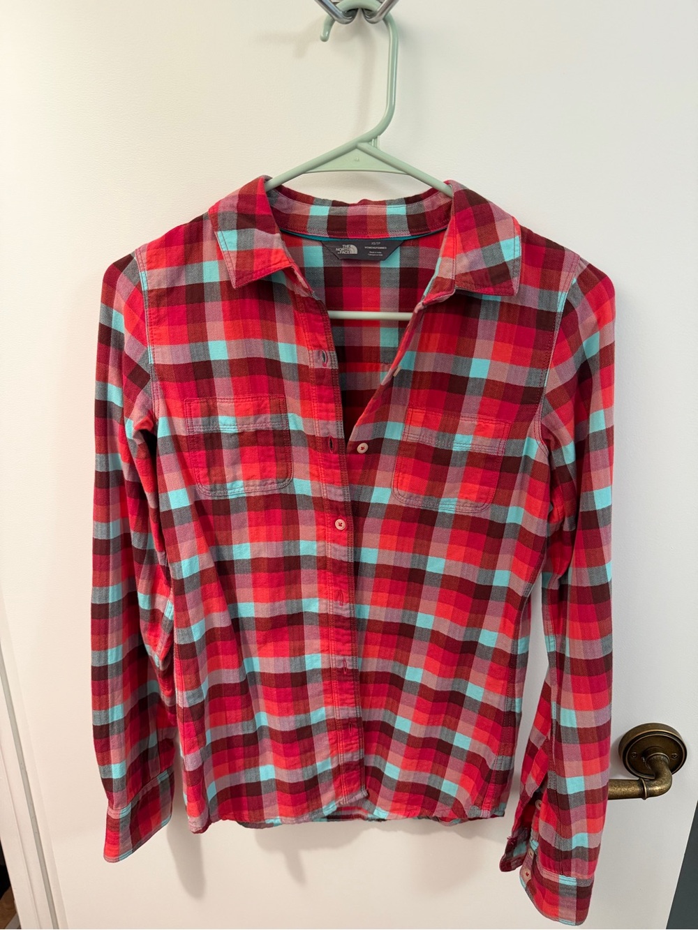 The North Face Plaid Button Front Hiking Flannel Shirt XS - Picture 3 of 7